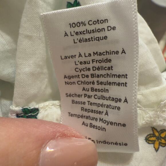 Talbots Plus sz. 3X white and floral blouse, sunny, summer, work, career #3753 - Picture 7 of 8